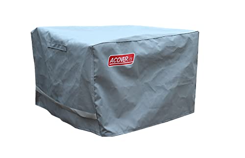 Acoveritt Square Patio Ottoman Cover, Waterproof Outdoor Ottoman Cover With Handles, Patio Sidetable Cover, Heavy Duty Outdoor Furniture Cover(Gray) #TOP19