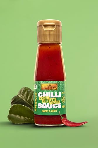 Lee Kum Kee Makrut Lime Leaf Flavoured Chilli Sauce, Vegan, 135 g (Pack of 12)