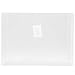 JAM Paper Plastic Expansion Envelopes with Hook & Loop Closure - 1" Expansion - Index - 5 1/2" x 7 1/2" - Clear - 12/pack
