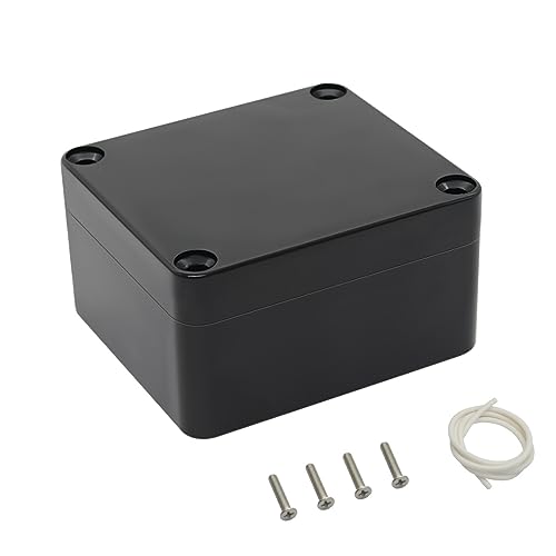 LeMotech Boîte de projet ABS en plastique Boîte de dérivation IP65 étanche Boîtes électriques Boîtier universel Noir Dimensions extérieures 63x58x35mm (1 pièce)