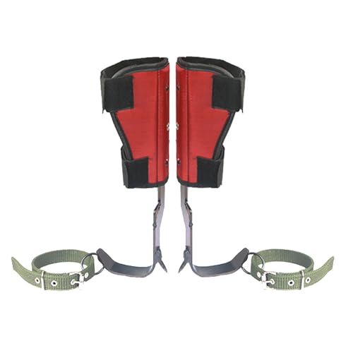 Picos de escalada | Poste de picos de escalada de árboles para trabajo en árboles, caza, recolección de frutas | Equipo, guantes, pedal de acero, cinturones de pierna