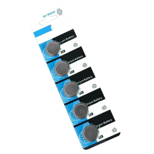 5pcs CR2032 3V Button Cell Batteries Stable Power 140mAh for Watch and Remotes
