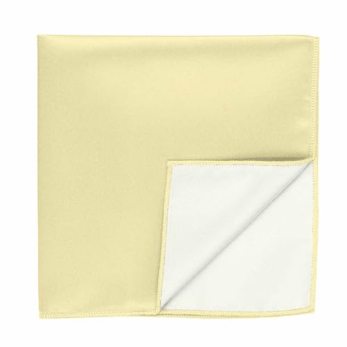 Image of tiemart Solid Color Pocket Squares for Men | For Suits, Perfect for Wedding Parties, 12 x 12 inch / 30 x 30 cm