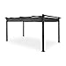 Produktbild blumfeldt Pantheon Pergola - 3x4 Meter Sonnendach, Terrassen-Vordach, pulverbeschichtetes Aluminium, rostfrei, Wasserabweisende PU-Beschichtung, stufenlos raffbar, inkl. 16 x Hering, grau