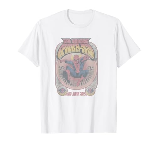 T-shirt Spider-Man Marvel Vintage Seventies de Style Bande Dessinée Classique