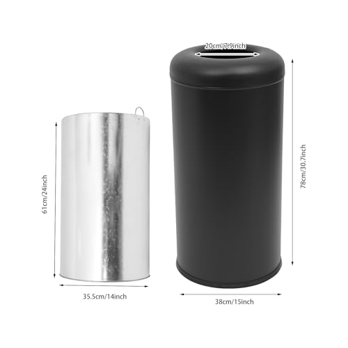 Caneca de basura comercial redonda abierta 15.5 gal miniatura 4