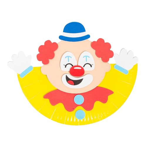Fun Express Paper Plate Clown Rocker Craft Kit - Makes 12