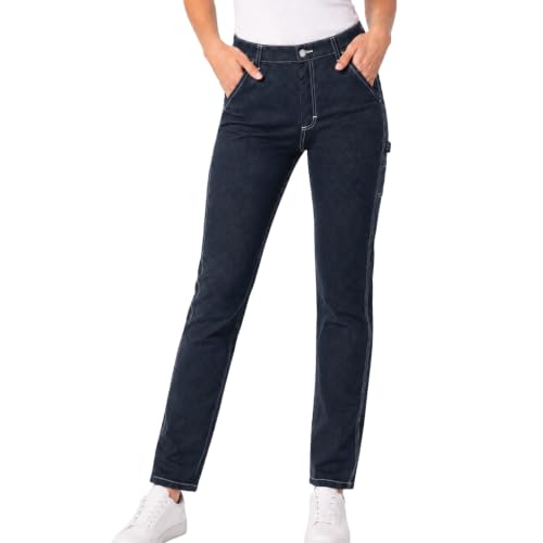 Image of Dickies Womens Casual Slim Fit Carpenter Pant-Non Stretch-Runs Small | Non-Stretch Utility Fabric with Functional Pockets, Runs Small So Size Up, Casual Styling That Pairs with Tees