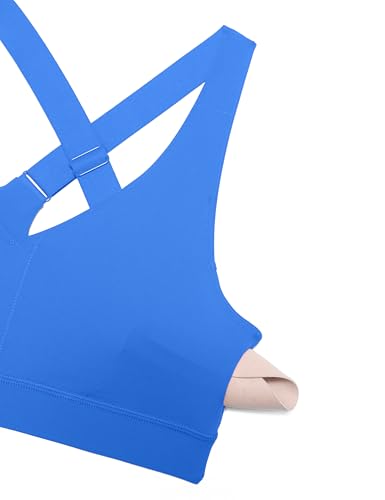 Image of CRZ YOGA Butterbreeze Cross Back Sports Bras | Medium Support, Removable Pads, Training, Fast Dry, Scoop Neck, Cut-Out, Adjustable Wide Straps, for Women