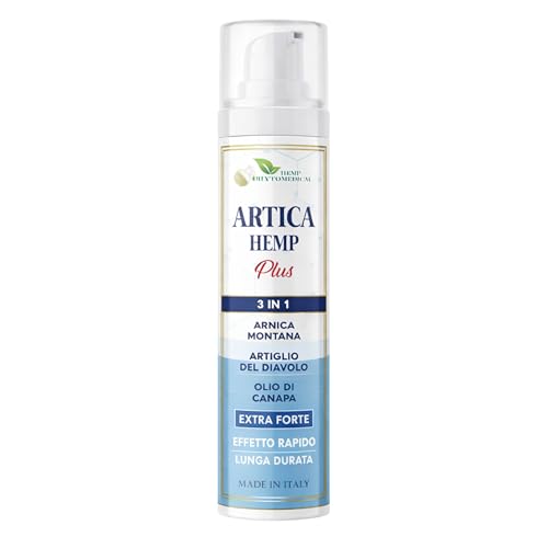 HEMP PHYTOMEDICAL ARTICA Hemp Plus, Crema con Arnica, Artiglio del Diavolo e Canapa, Azione Rapida e duratura. Muscoli e Articolazioni. Flacone Standard 50 ml
