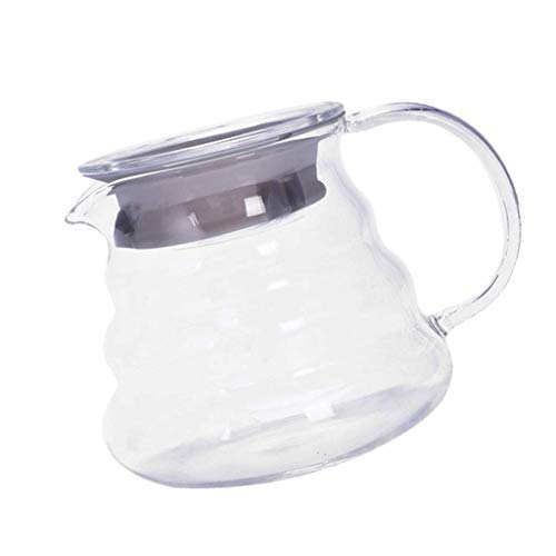 SGerste Servidor de café de vidrio transparente de 250/360/600/800 ml, jarra de café de vidrio estándar, cafetera AOD (cafetera de 250 ml)