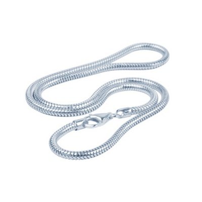 Chaîne serpent en argent sterling de 3mm : un bijou britannique élégant