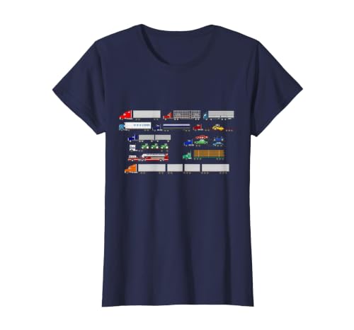 Tractor Trailers - The Kids' Picture Show T-Shirt, Women, Navy Blue, X-Large