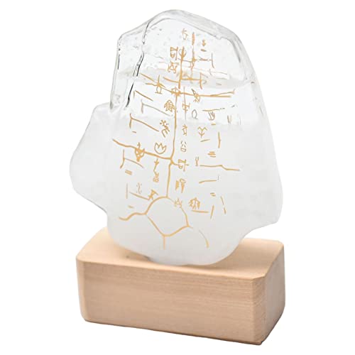 Yajimsa Bottiglia di Vetro Tempesta | Predittore meteorologico Oracle Storm Glass | Home/Desk Decor Weather Glass, Regali di San per Lui, Stazione meteorologica per familiari e Amici