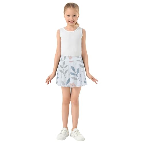 Athletic Skirts for Girls with Shorts Flowy Little Girl Skorts Kids Cheer Skirt with Pockets3