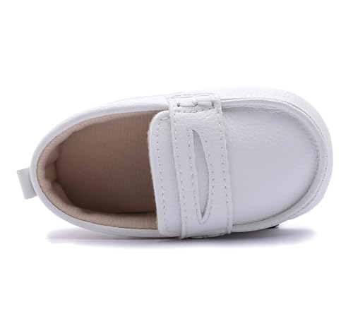 LONSOEN Baby Toddler Boys Girls Loafers Newborn Leather Moccasins Infant First Walking Dress Shoes4