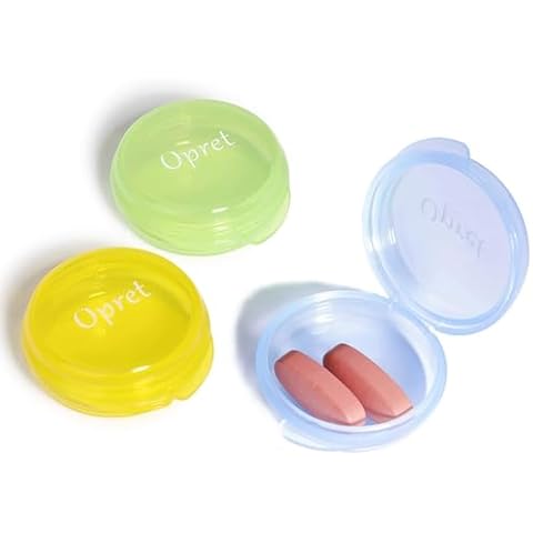 Opret Small Pill Box (3 Pcs), Cute Pill Case Portable for Pocket Purse Briefcase Travel Pills Box Medicine Storage Container Earplug Case Cover