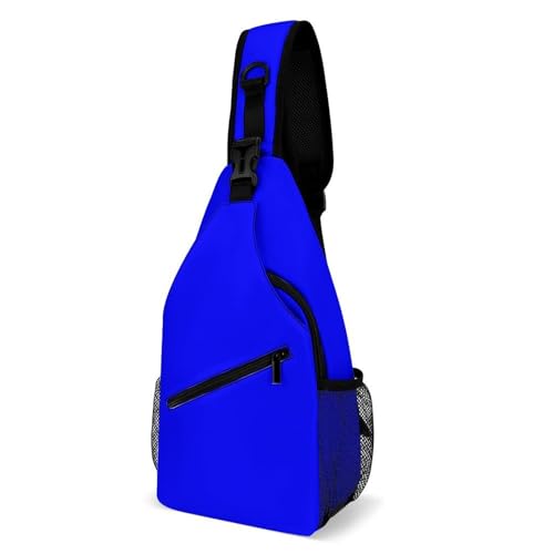 Small Cross Body Sling Bag For Women Men Mini Shoulder Bag Chest Pack For Travel Klein Blue