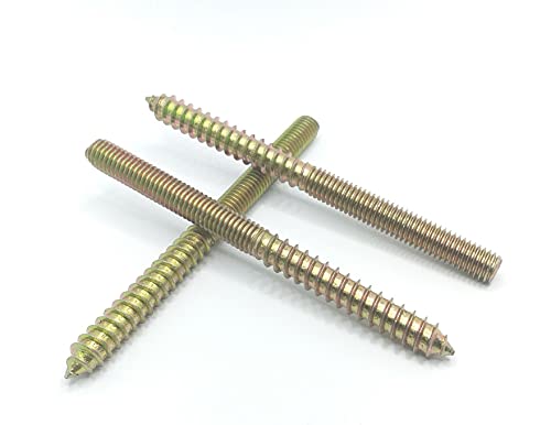 Image of Hanger Bolt M8x100 Double Headed Bolt Self-Tapping Screw for Furniture 15Pcs