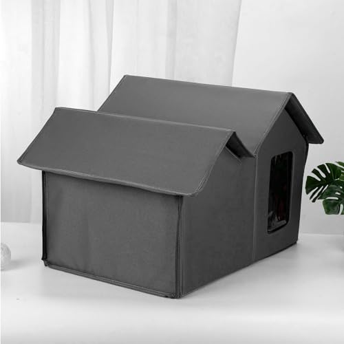 GMBYLBY Katzenhaus Faltbar Schlafbett Outdoor Katzen Süße Höhlenhund Unterkunft Vier Staffel Windproofes Tierheim Haustierbetthund Zwinger Zwinger