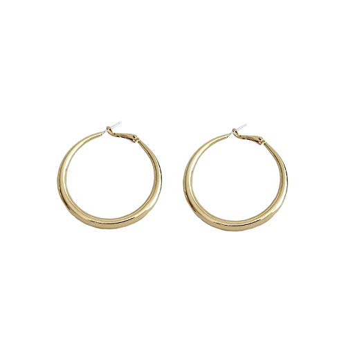 WLABCD Sp Alliage Des Boucles D'Oreilles Rétro Style De Hong Kong Naturel Une Paire Boucle D'Oreille Adapté Lieu De Travail Festival Cadeau Élégant/d'or / 4.5×4.5×4.2 cm