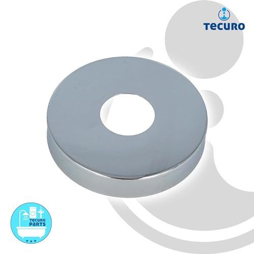 tecuro Hahnrosette 1/2 Zoll Messing verchromt Ø 22 x80 mm x 10 mm langlebig edles Design
