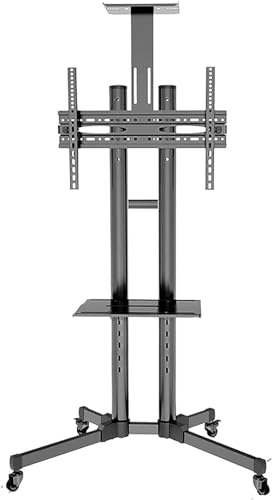 Soporte móvil para TV con ruedas y estante miniatura 1