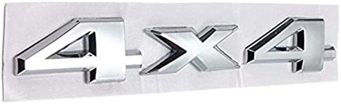 SGW 4WD Emblem Aufkleber 3D Metall | Schwarz/Silber | Auto Dekoration Schriftzug