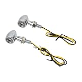 ENHVNYZA Universal Motorcycle Turn Light Flashing Indicator Bullet Type Flasher Compatible With Most Mopeds And Bikes(Silver)