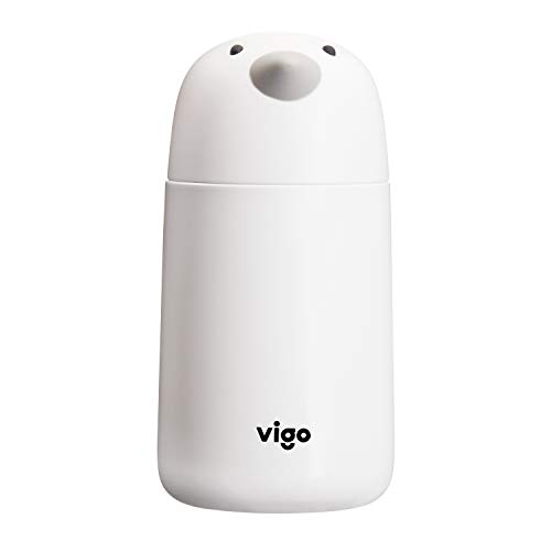 Vacuum Insulated Water Bottle 9.5oz, 304 Stainless Steel Thermos with Handle, Double Wall