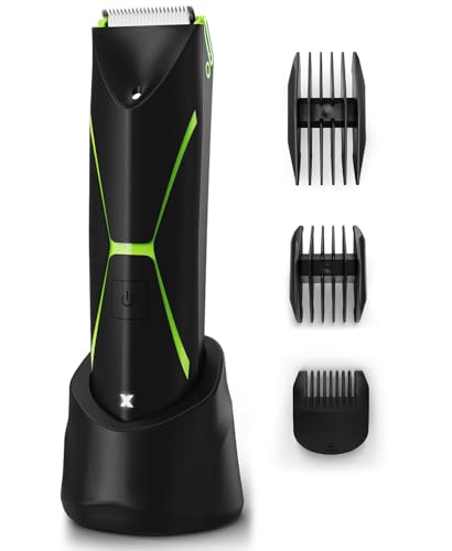 Electric Body Hair Trimmer for Men: Manscape Ball Trimmer Waterproof Pubic Hair Groomer Cordless Rechargeable Groin Shaver Replaceable Blade Wet/Dry Hygiene Razor Portable Body Grooming Travel