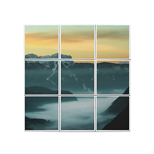 Carreaux céramique décoratif 60x60 cm pour remplacer un mur blanc par un paysage