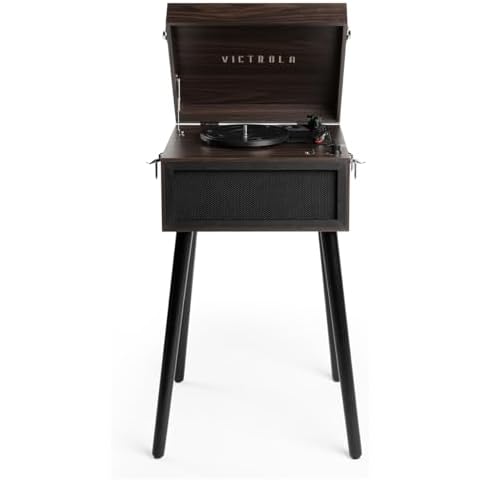 Victrola VTA-75-ESP Liberty 5-in-1 Turntable Music EntertainmentCenter with Bluetooth Wireless FM Radio USB Recorder Wood (Espresso) Cover