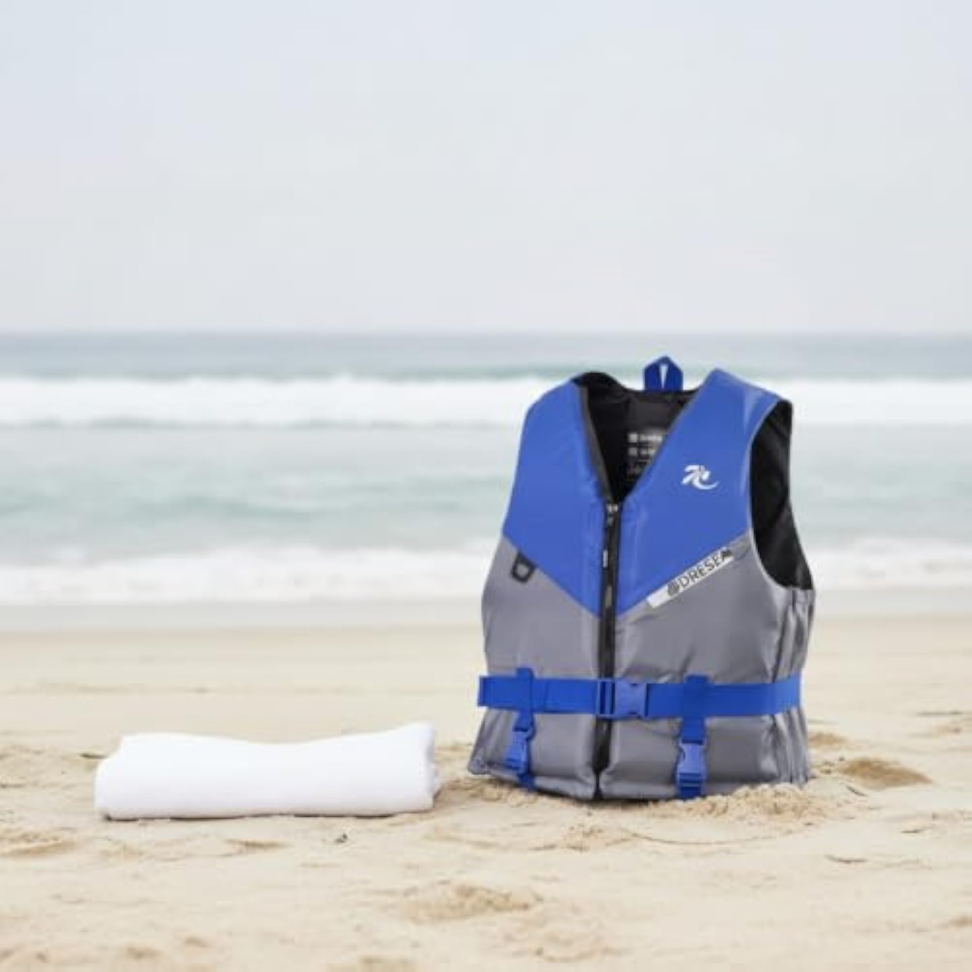 Padded Life Vest with Zipper, High-Density Buoyancy Aid