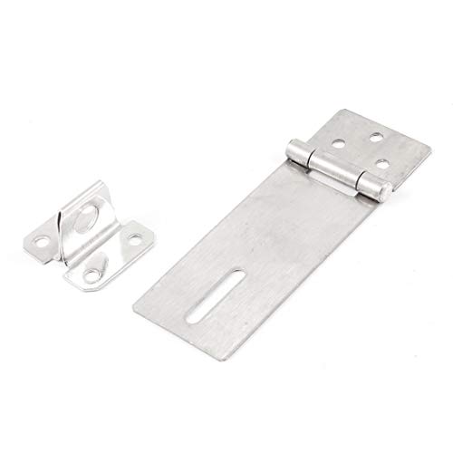 Image of Aexit 3 Inch Construction Hardware Long Security Door Hasp Staple Padlock Stainless Steel Plate Model:56as443qo301