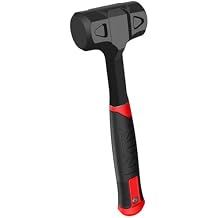 YIYITOOLS 3LB 48oz Dead Blow Hammer, Heavy Duty One-Piece Forged Carbon Steel Construction, Steel Ball-Filled Head, Anti-Vibration Rubber Grip, Spark and Rebound Resistant, Ideal for DIY, Automotive