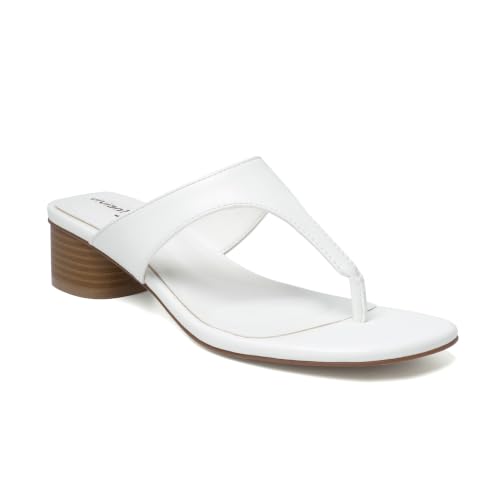 Image of vivianly Women's Suede Low Chunky Block Heel Flip Flops Square Toe Thong Heeled Sandals Casual Slip On Mules for Work Beach Casual Outings