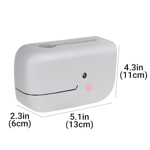 Image of Adorila Whale Silicone Spout Cover for Bathtub Faucet, Adjustable Straps for Roman Tub & Deck Mount, Soft Protective Guard (Grey)