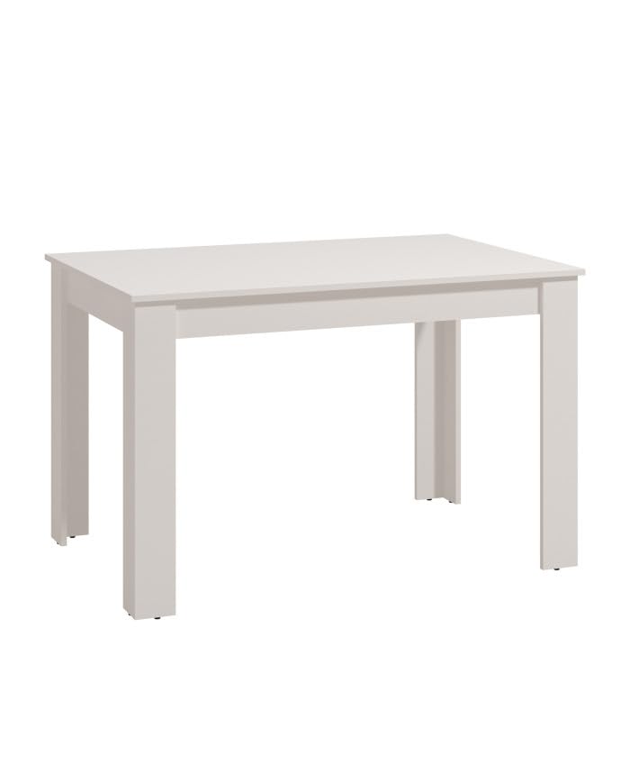 Home Heavenly® Mesa de Comedor Extensible Nerea – Laminado Resistente – Extensión Central de 120 a 160 cm – Diseño Moderno y Fácil de Limpiar – 120/160x80x76 cm – Mesa Rectangular Color Blanco