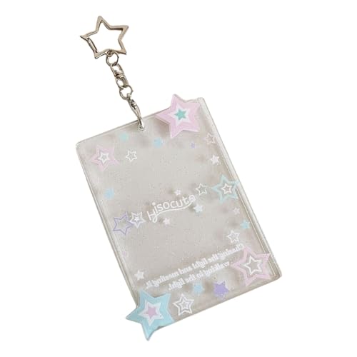 ユニークなアクリルスターカードホルダーキーチェーンアクセサリーファンが簡単に持ち運んで表示するために設計されたアイドルフォトカードスターカードホルダー