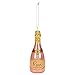 Raz 4052892 Christmas Catalog Rose Sparkling Wine Hanging Ornament, 6-inch Height, Glass