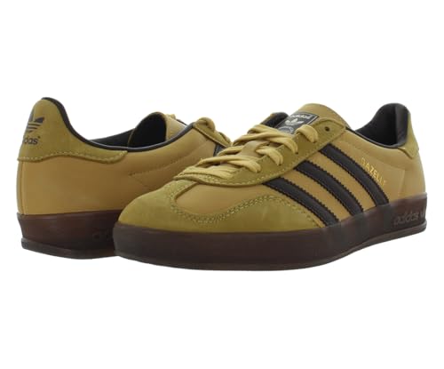 adidas Gazelle Indoor Mens Shoes Size 8, Color: Oat/Dark Brown-Brown3