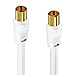 deleyCON 10m Cable de Antena de TV Coaxial HDTV Apantallamiento de 4...