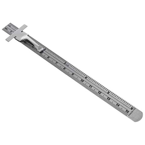 6 Inch Ruler, Metal Ruler 15cm Stainless Steel Straight Edge Measuring Tools with Conversion 1/32” Mm/metric Graduations Cover