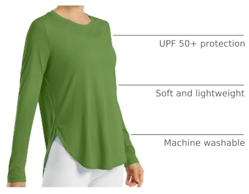 Image of G4Free Lightbreeze Womens UPF 50+ Long Sleeve Workout Tops Quick Dry UV Sun Shirt Running Gym Hiking Yoga Casual Lightweight