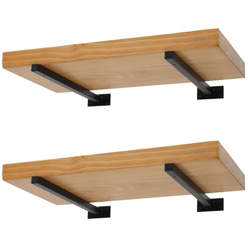 Regalträger 40cm, 4 Stück Metall Schwarz Regalhalterung für Regalbrett...