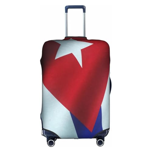 Universal Stretch Suitcase Cover Cuba Flag Carry On Luggage Sleeve Anti Scratch Travel Baggage Protector for Unisex Women X-Large