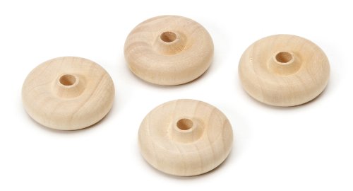 Roue de jouet en bois Darice idéale pour fabriquer un petit camion d'enfant