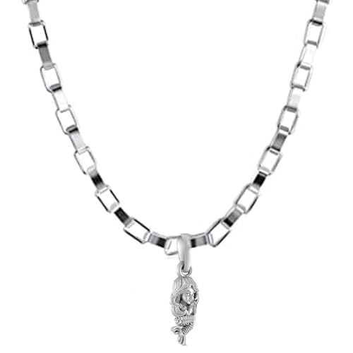 Pendentif sirène argent sterling chaîne vénitienne 55,9 cm pour sublimer votre quotidien