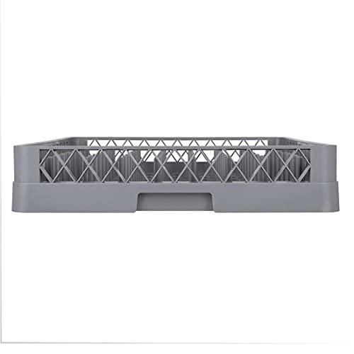 Vogue Plate Dishwasher Rack, Grey, Dimensions: 100(H) x500(W) x500(D) mm, Any Commercial Washer Compatible - Check Dimensions - For Cups, Dishes & Containers - Quick Drying, K909, Pack of 2
